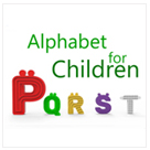 Alphabet for children. P Q R S T