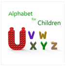 Alphabet for children. U V W X Y Z 